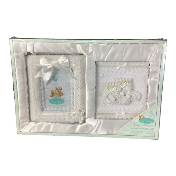 Bon Bebe Baby’s  Precious Memories Keepsake Gift Set With Photo Frame & Album - Picture 1 of 13